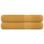 Voir la diapositive 1 : VIDAXL Serviettes de sauna 2 pcs doré 80x200 cm 360 g m² 100% coton