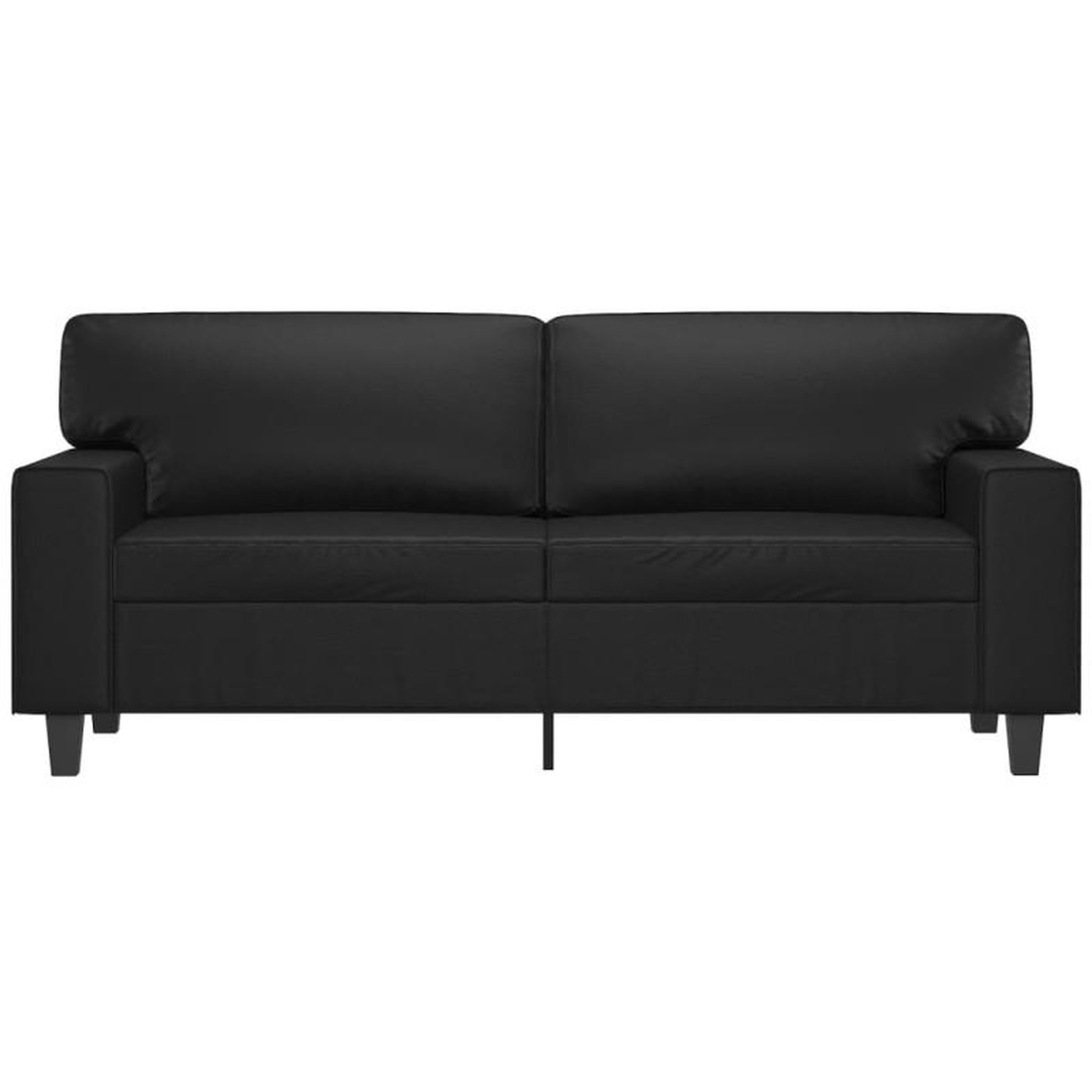 Voir la diapositive 3 : VIDAXL Canapé à 2 places Noir 140 cm Similicuir