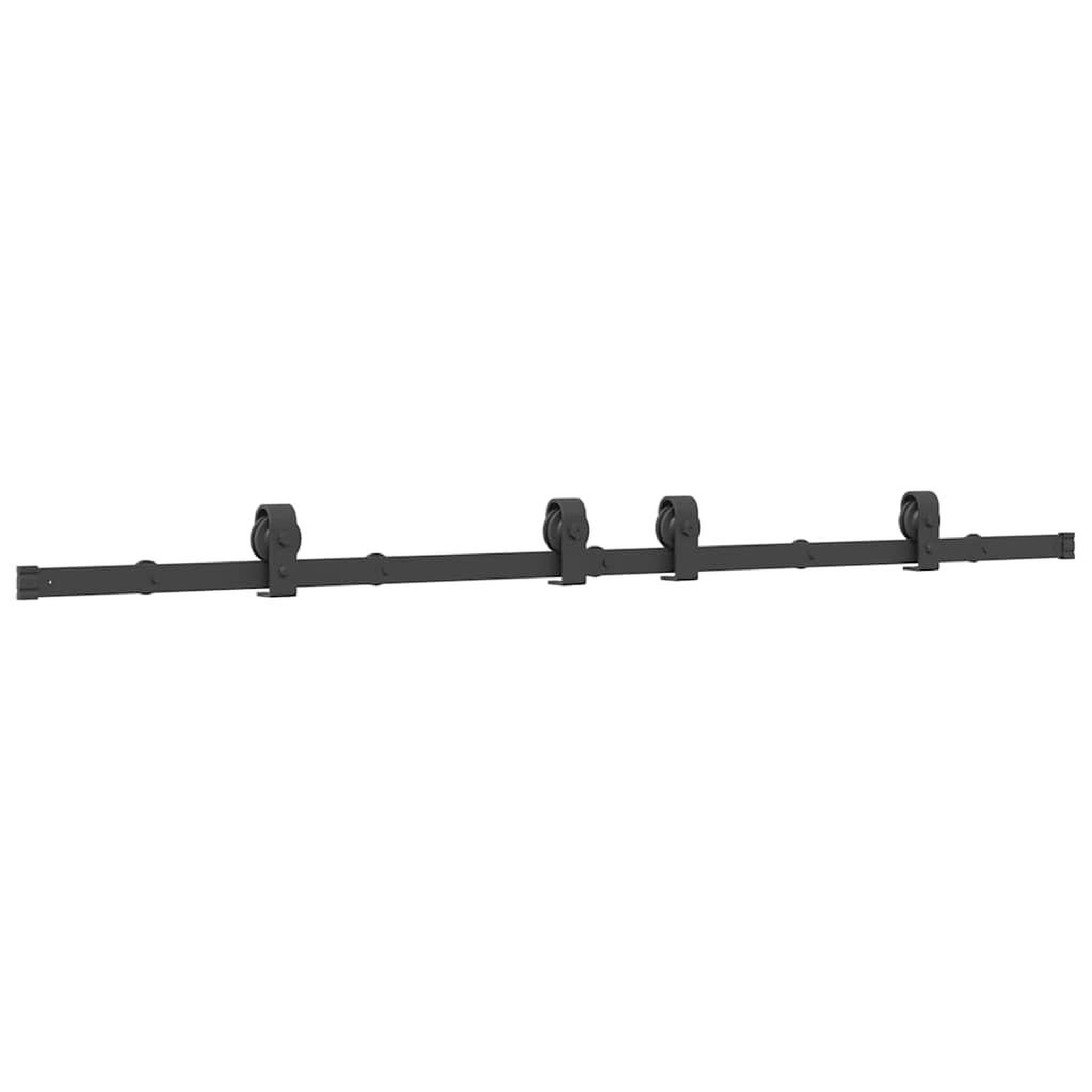 Voir la diapositive 2 : VIDAXL Kit de quincaillerie de porte coulissante 183 cm Acier Noir