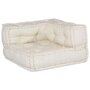 Voir la diapositive 3 : VIDAXL Pouf modulaire creme 140x70x36 tissu