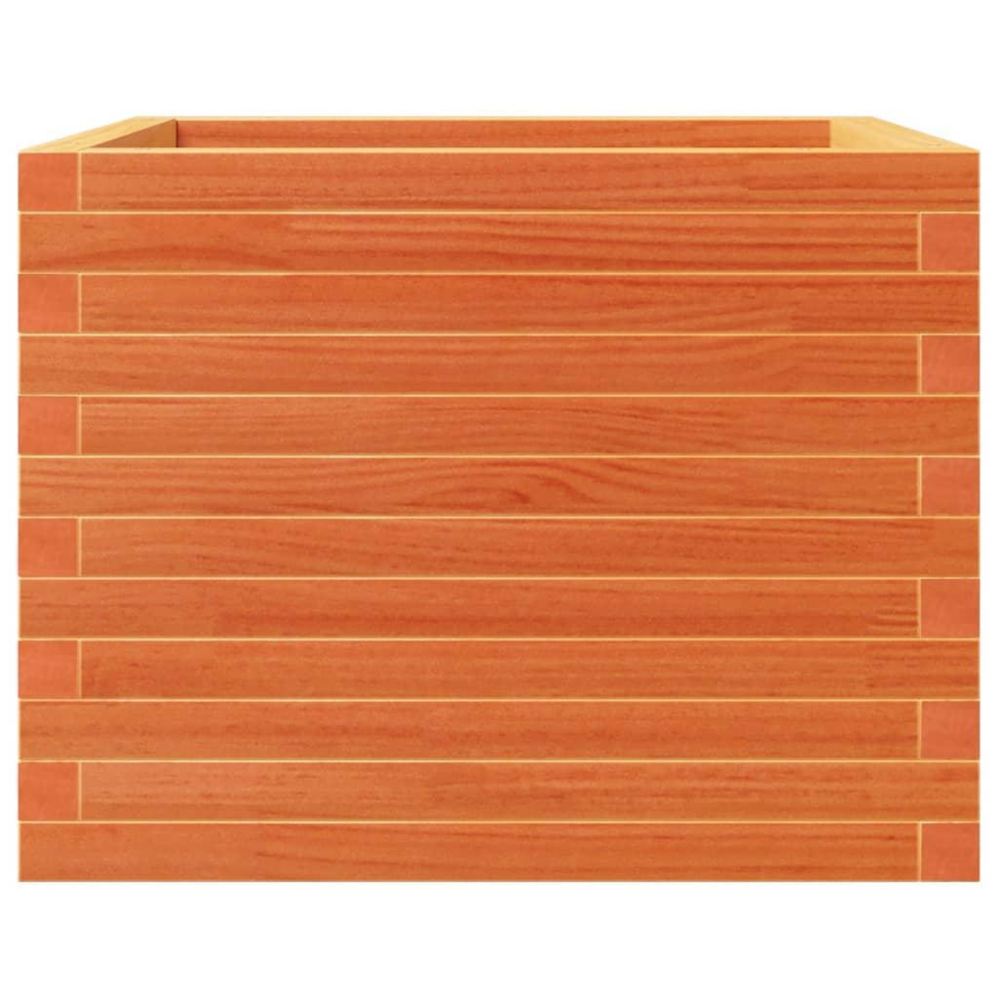 Voir la diapositive 5 : VIDAXL Jardiniere cire marron 60x60x46 cm bois de pin massif