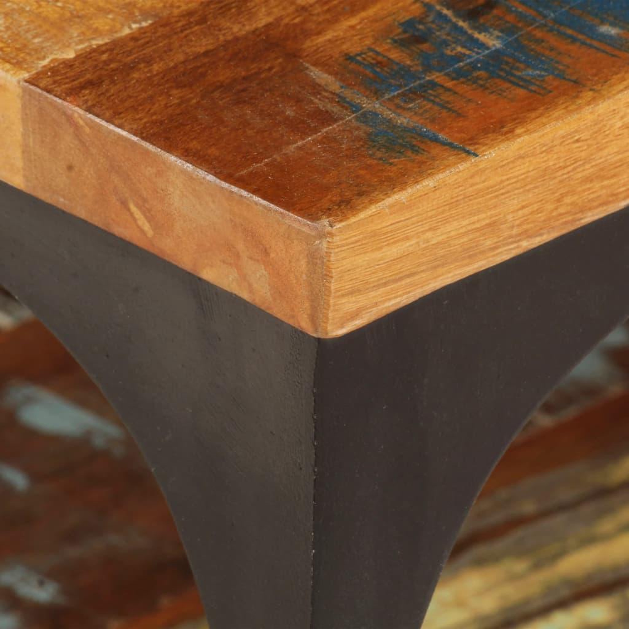 Voir la diapositive 5 : VIDAXL Table basse et etagere 100x60x35 cm Bois de recuperation solide