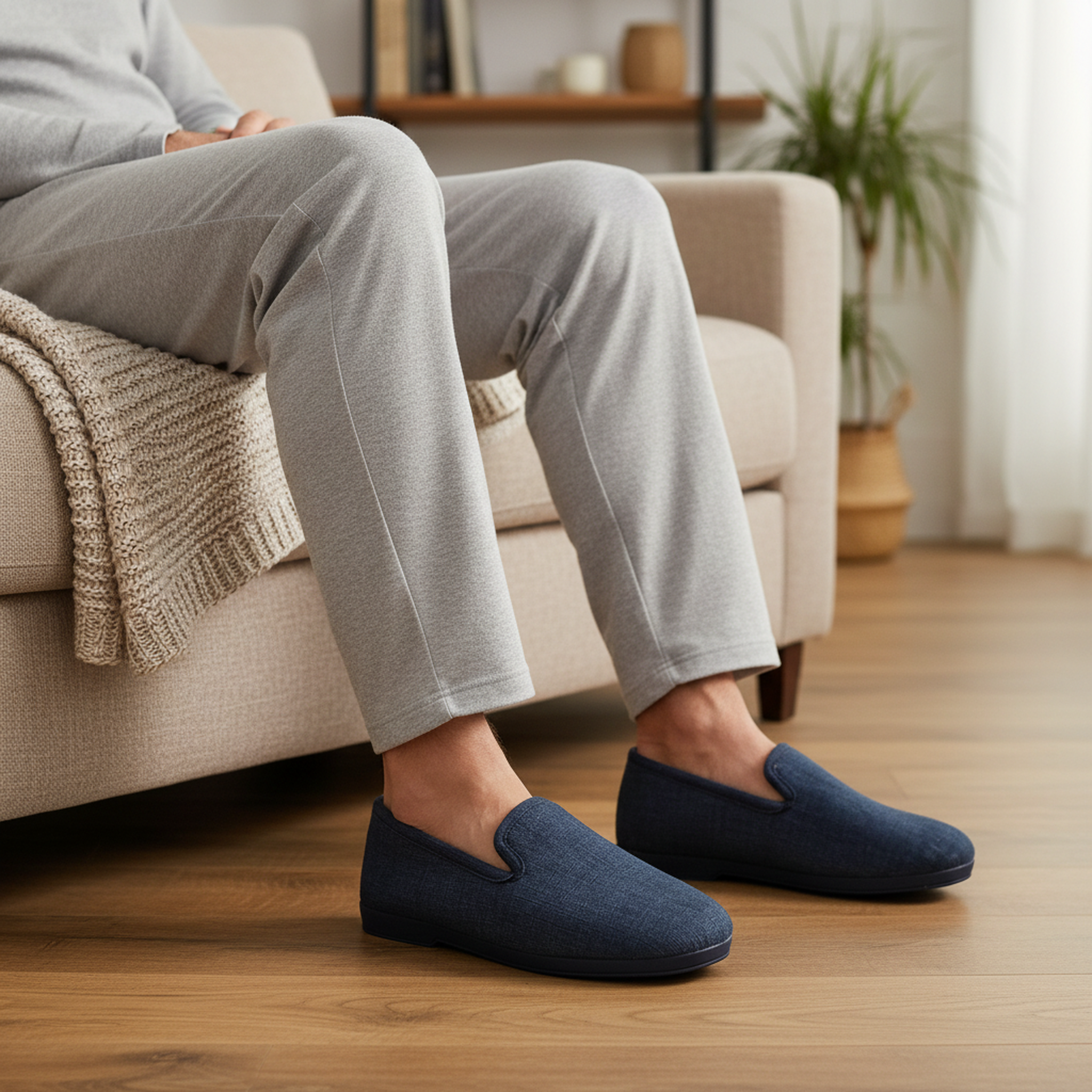 Voir la diapositive 2 : OZABI Ozabi pantoufles charentaises homme fabriquées en espagne, effet structuré