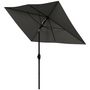 Voir la diapositive 5 : OUTSUNNY Parasol rectangulaire inclinable de jardin avec manivelle métal polyester haute densité anti UV 50+ gris