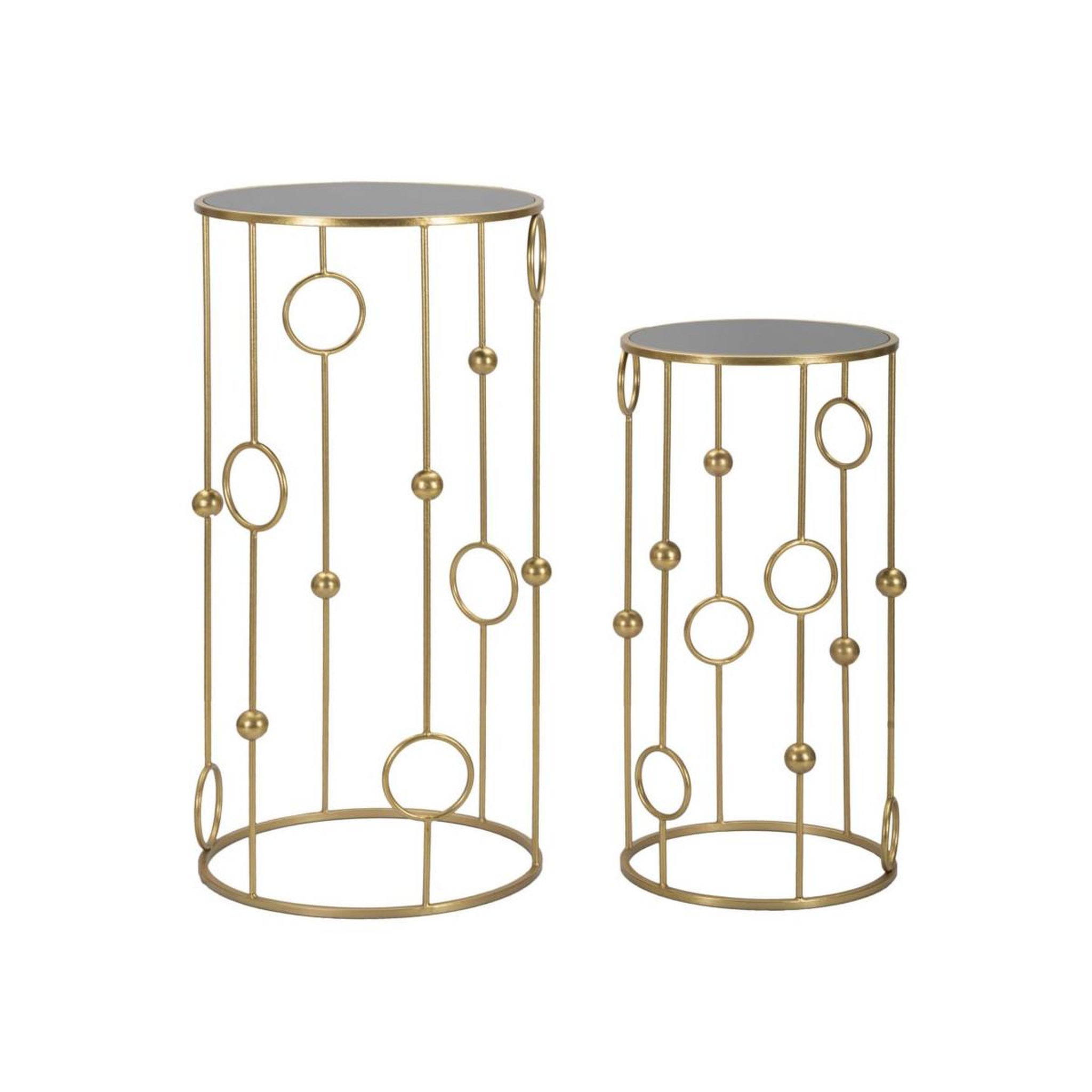 Paris Prix Lot de 2 Tables d'Appoint  Sphère  100cm Or