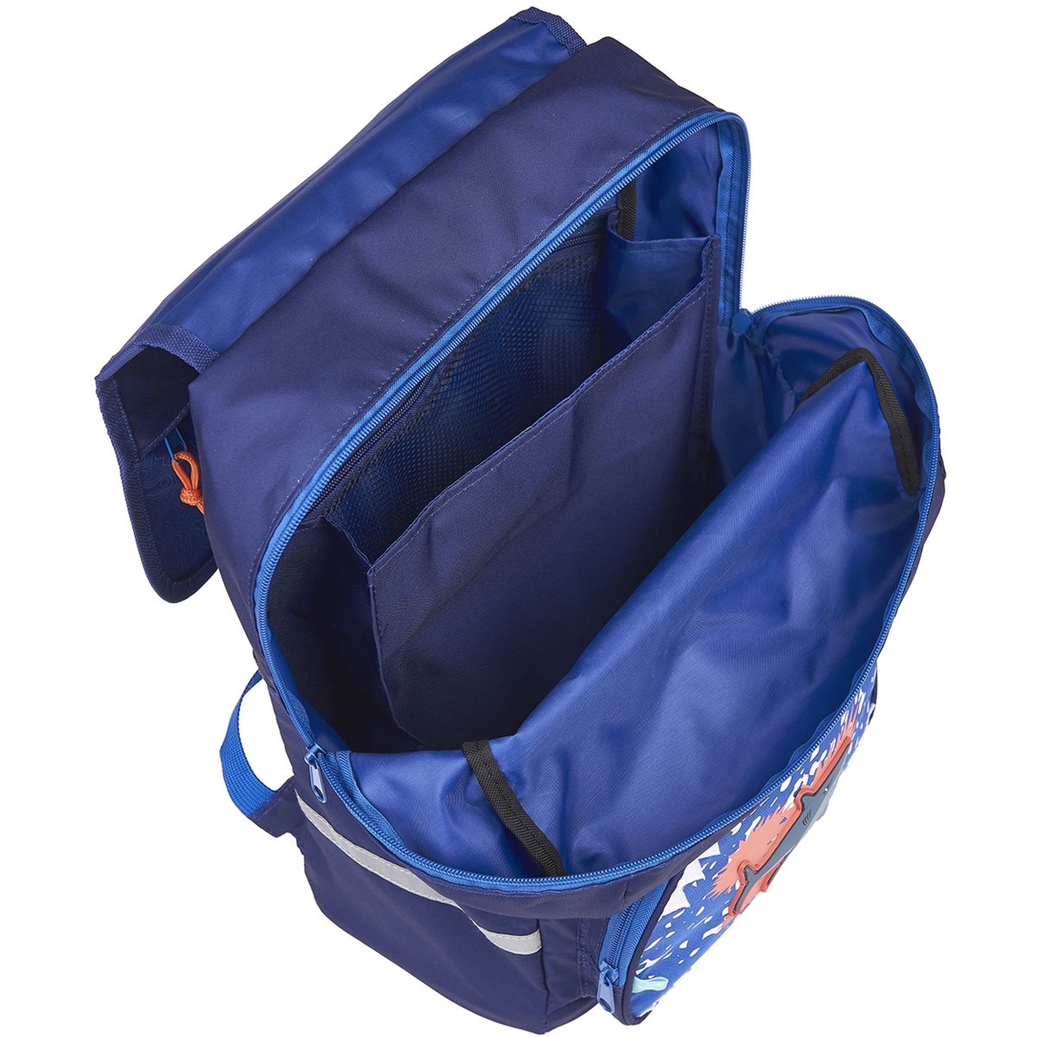 Voir la diapositive 4 : AUCHAN Sac à dos à roulettes bleu Urban Shark