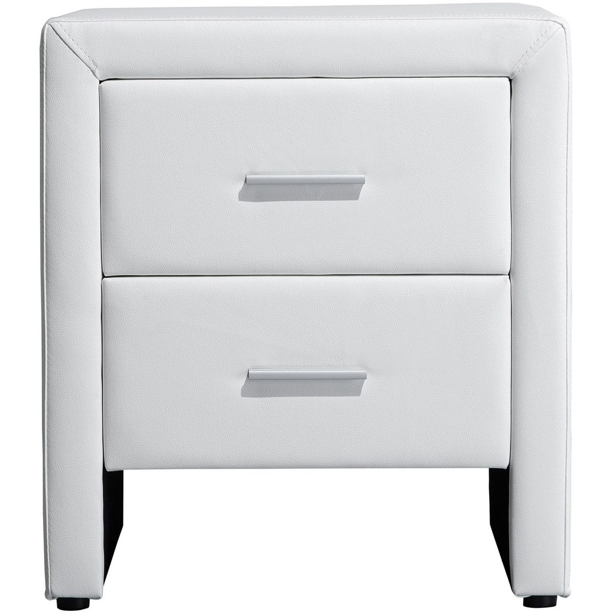 Table de chevet 2 tiroirs en PU LAGOA