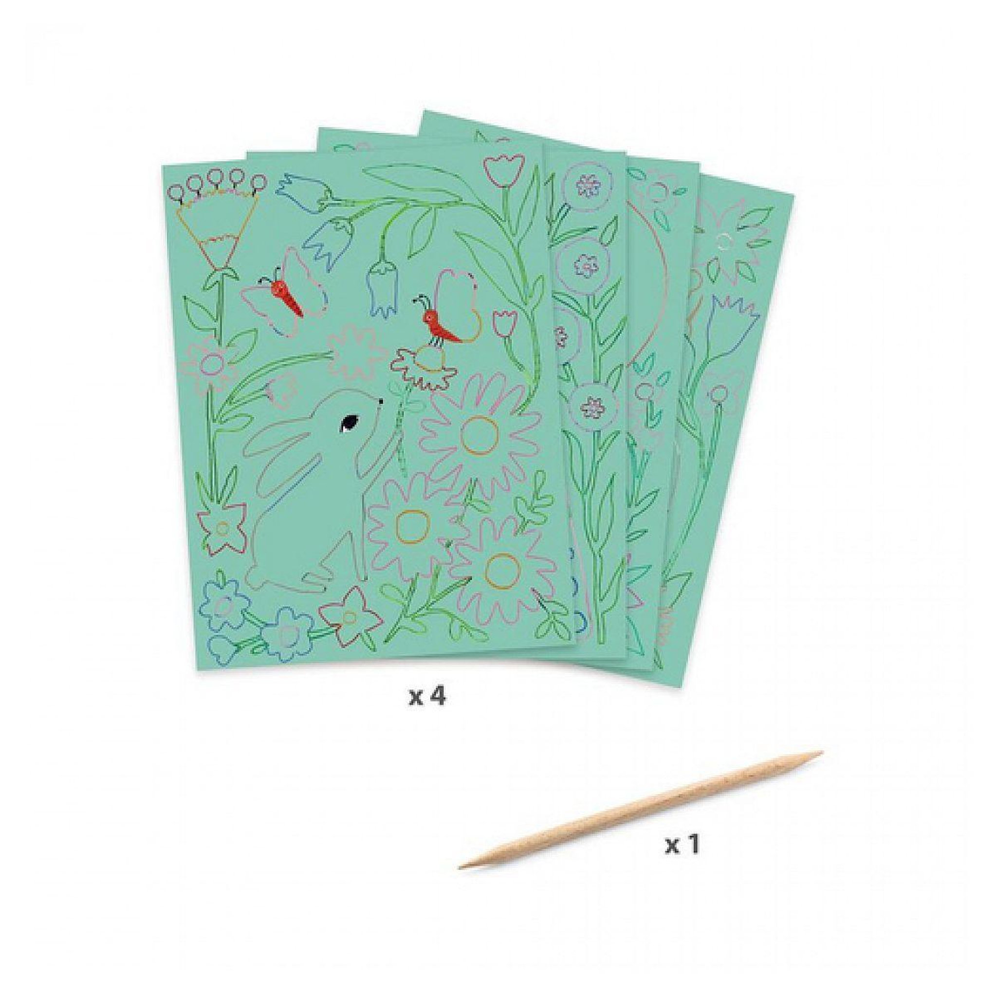 Voir la diapositive 2 : Djeco Cartes a gratter - rencontres