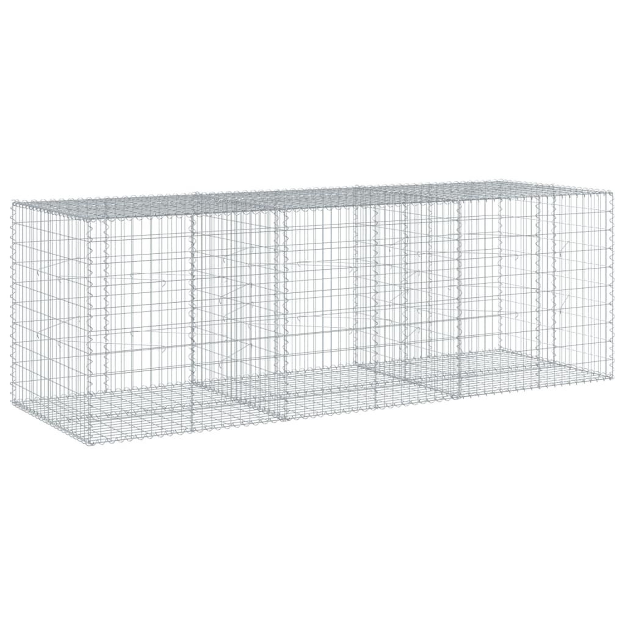 Voir la diapositive 5 : VIDAXL Panier gabion avec couvercle 300x100x100 cm fer galvanise