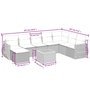 Voir la diapositive 3 : VIDAXL Salon de jardin avec coussins 9 pcs beige resine tressee