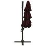 Voir la diapositive 4 : VIDAXL Parasol de jardin a 4 niveaux mat en aluminium rouge bordeaux