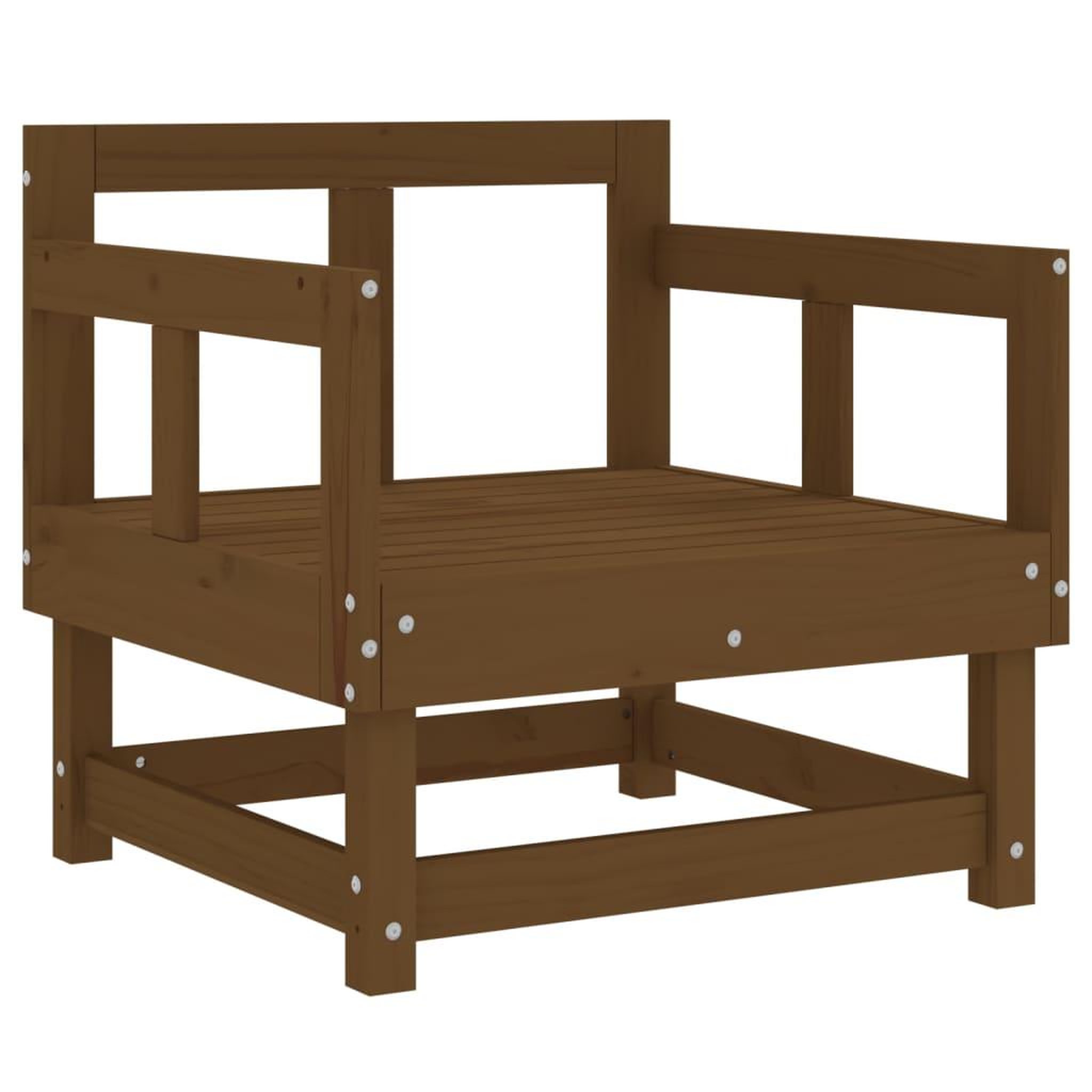 Voir la diapositive 3 : VIDAXL Chaises de jardin lot de 2 marron miel bois massif de pin
