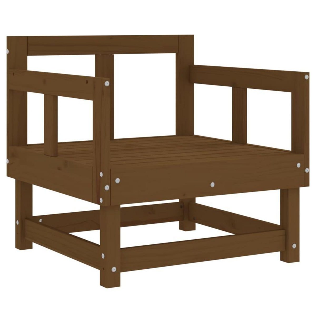 VIDAXL Chaises de jardin lot de 2 marron miel bois massif de pin