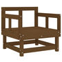 Voir la diapositive 3 : VIDAXL Chaises de jardin lot de 2 marron miel bois massif de pin
