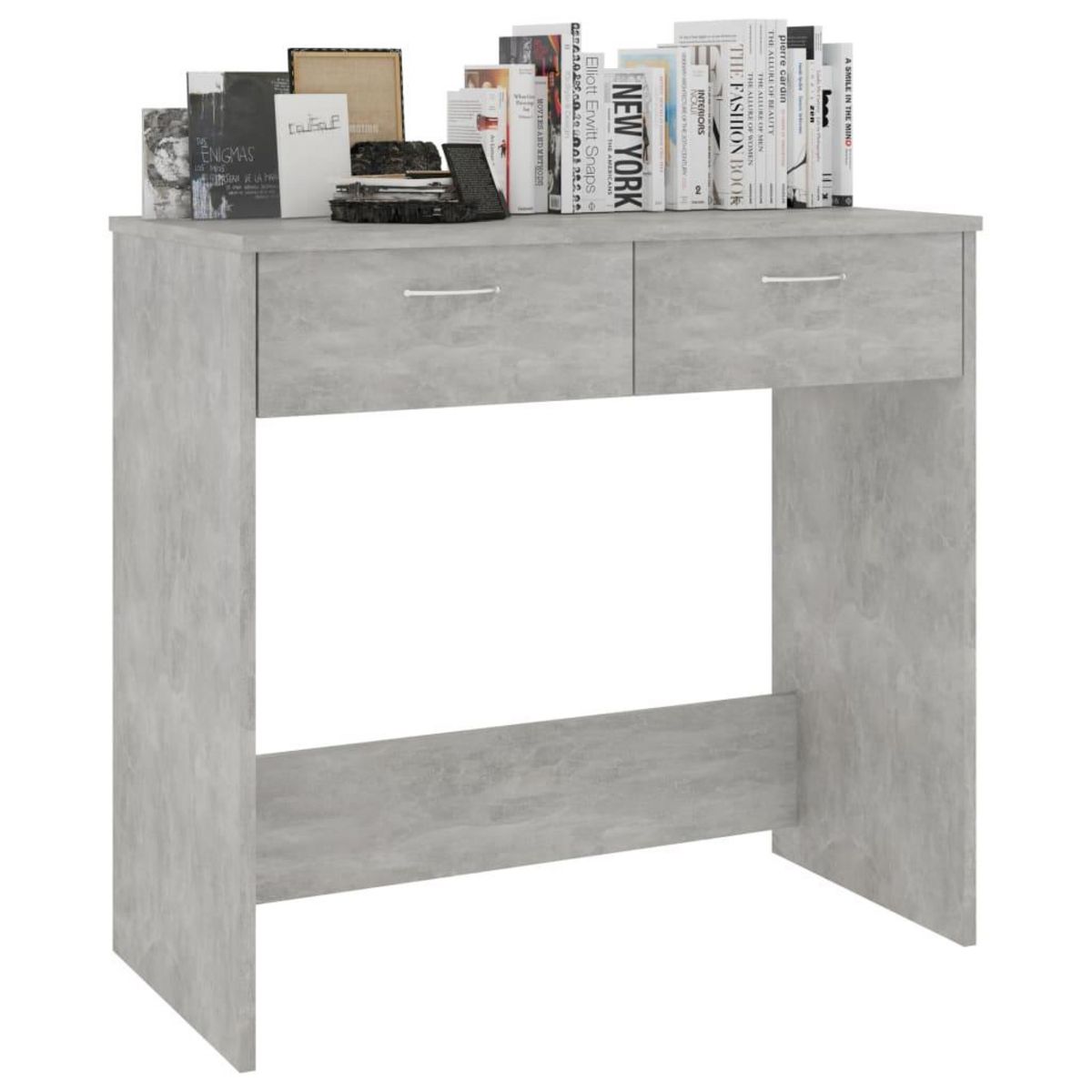 VIDAXL Bureau Gris beton 80x40x75 cm Bois d'ingenierie