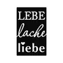 Rayher Labels ALL  Lebe,lache,liebe , 40x65mm, 1 pce.