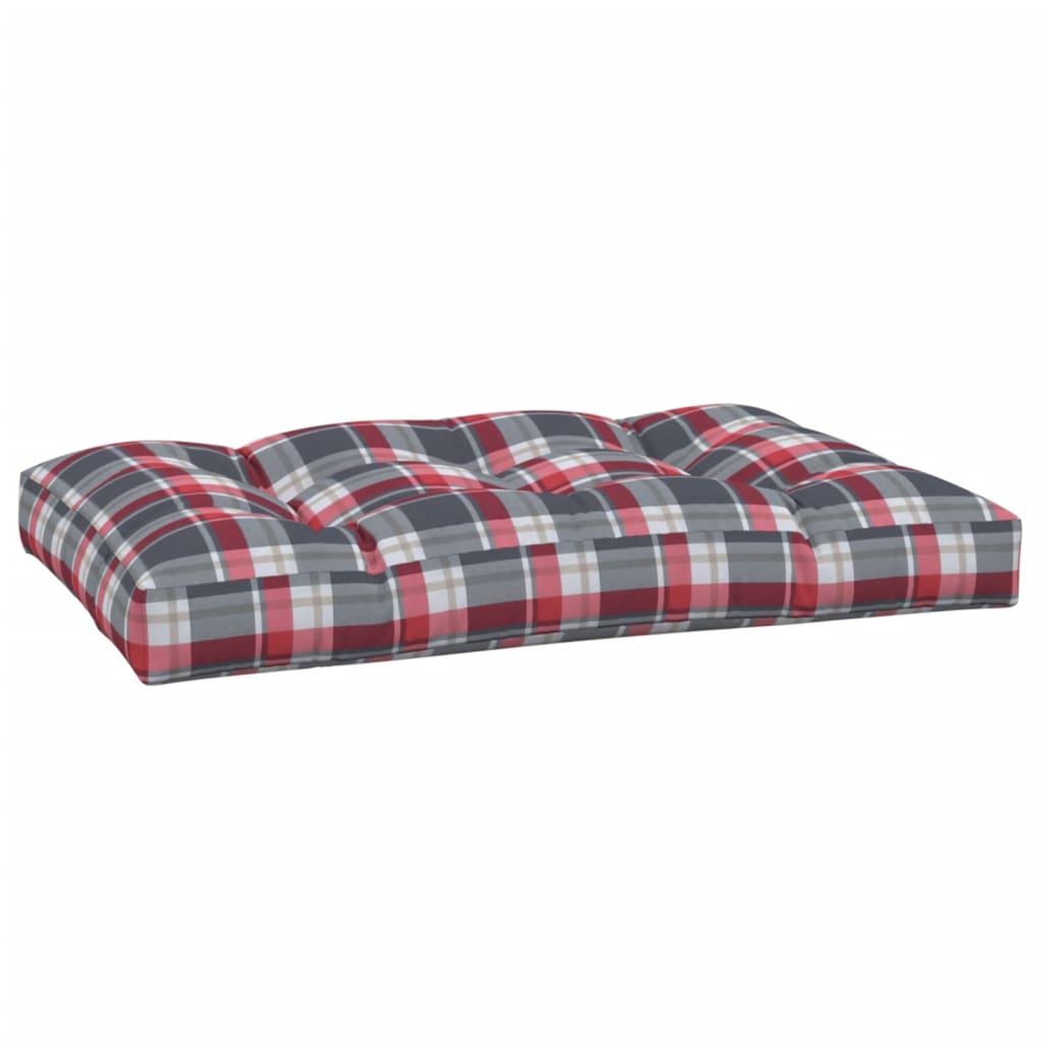 Voir la diapositive 4 : VIDAXL Coussin de palette motif a carreaux rouge 120x80x12 cm tissu