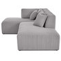 Voir la diapositive 6 : LISA DESIGN Victoire - canapé modulable d'angle gauche 4 places en velours côtelé grosses côtes