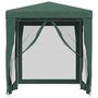 Voir la diapositive 3 : VIDAXL Tente de fete avec 4 parois laterales en maille Vert 2x2 m PEHD