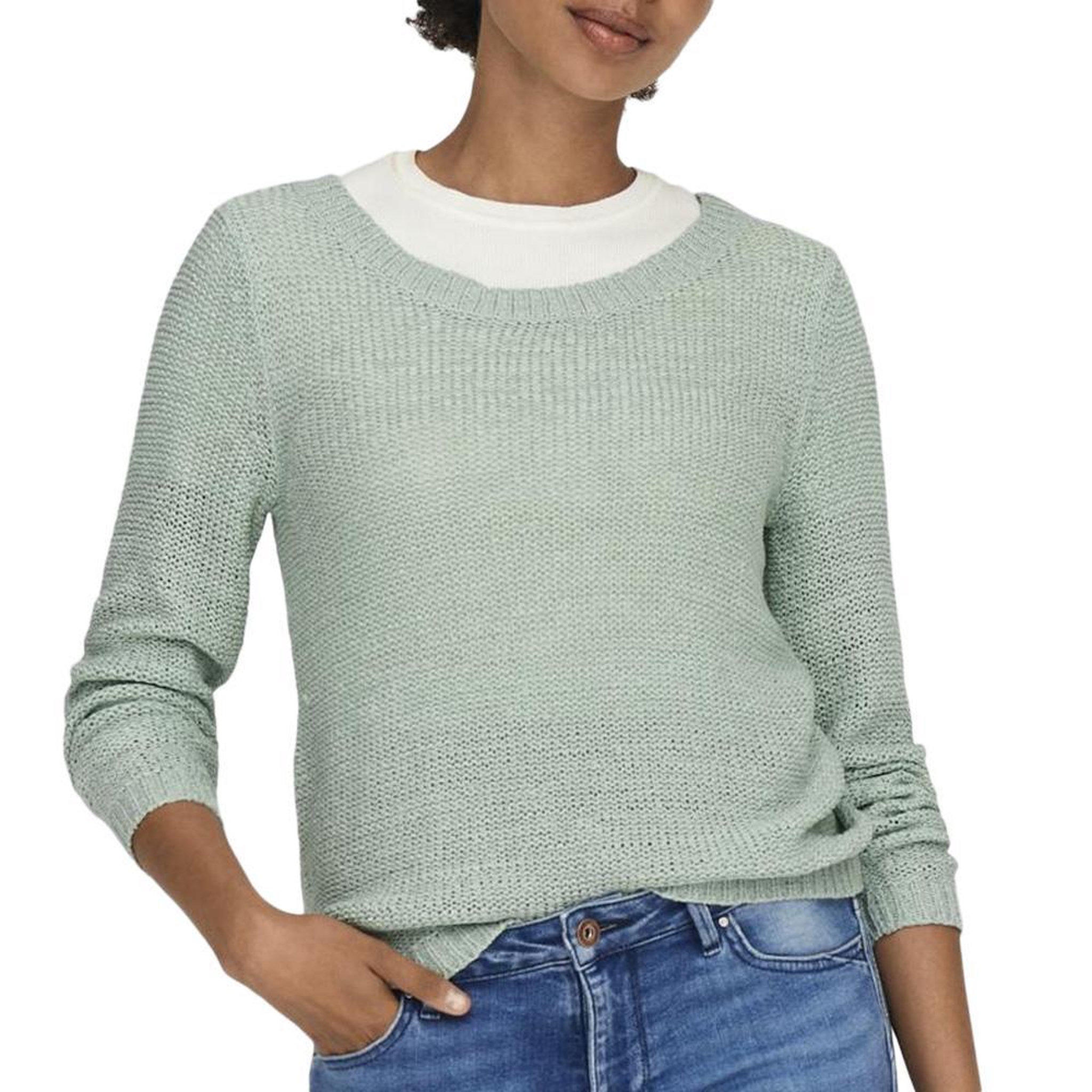 Only Pull  Femme Only Geena Xo. Coloris disponibles : Vert