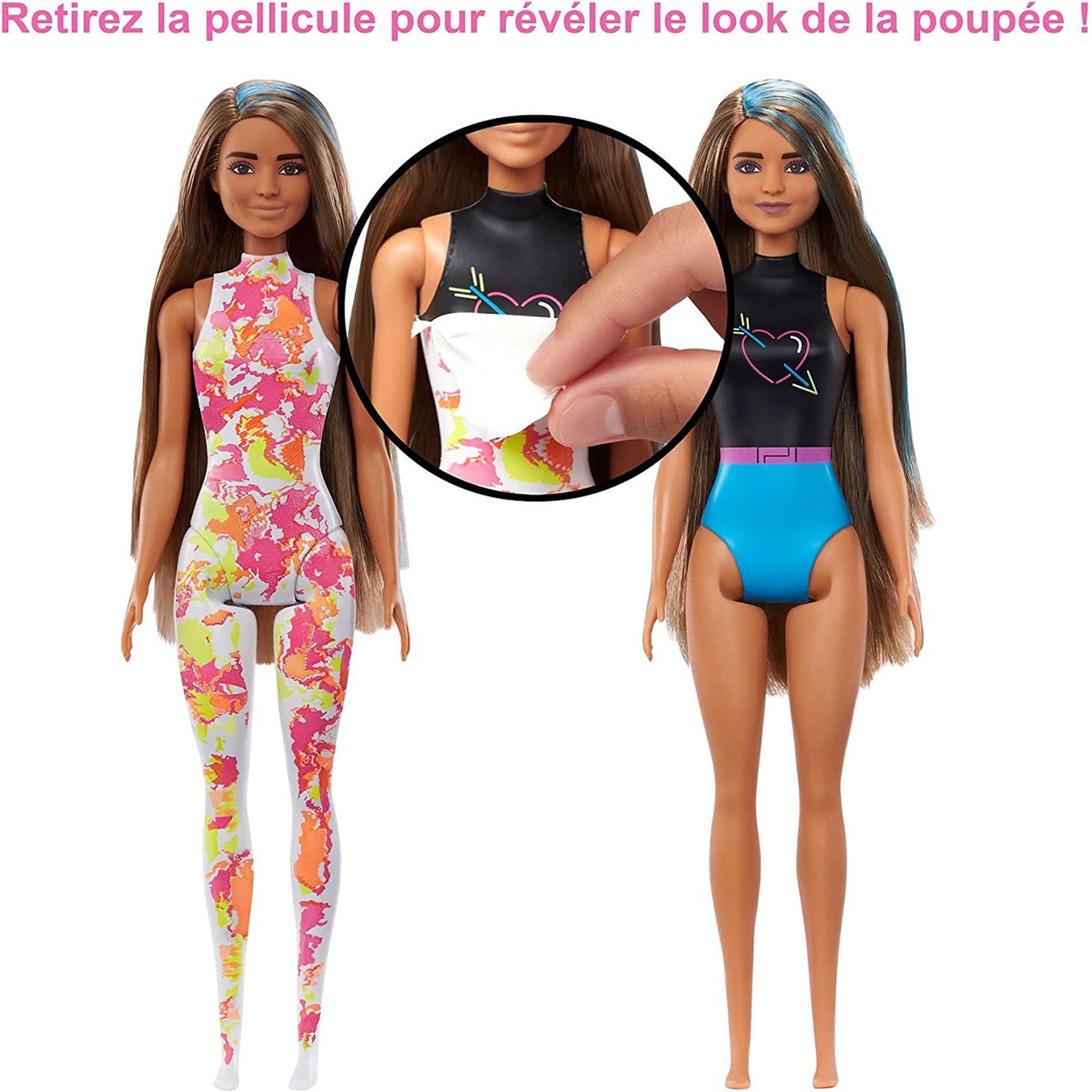 Voir la diapositive 3 : BARBIE Poupée Barbie Color Reveal avec 25 surprises Tie Dye Fluo 