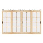 VIDAXL Kit fixation porte coulissante 366 cm Acier inoxydable Argente