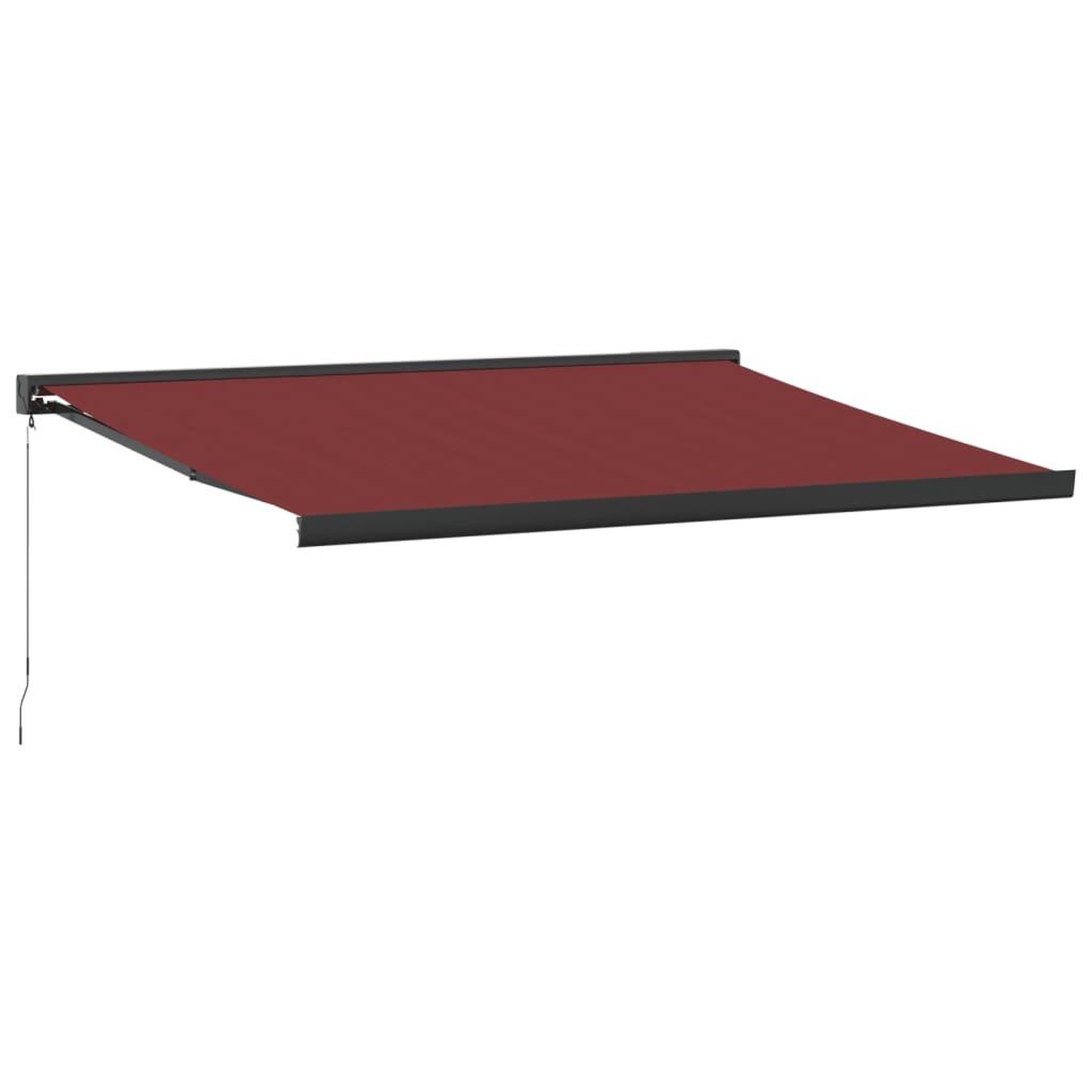 Voir la diapositive 2 : VIDAXL Auvent manuel retractable bordeaux 400x300 cm