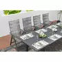 CONCEPT USINE Salon de jardin extensible en alu 10 places + 10 fauteuils BERANA