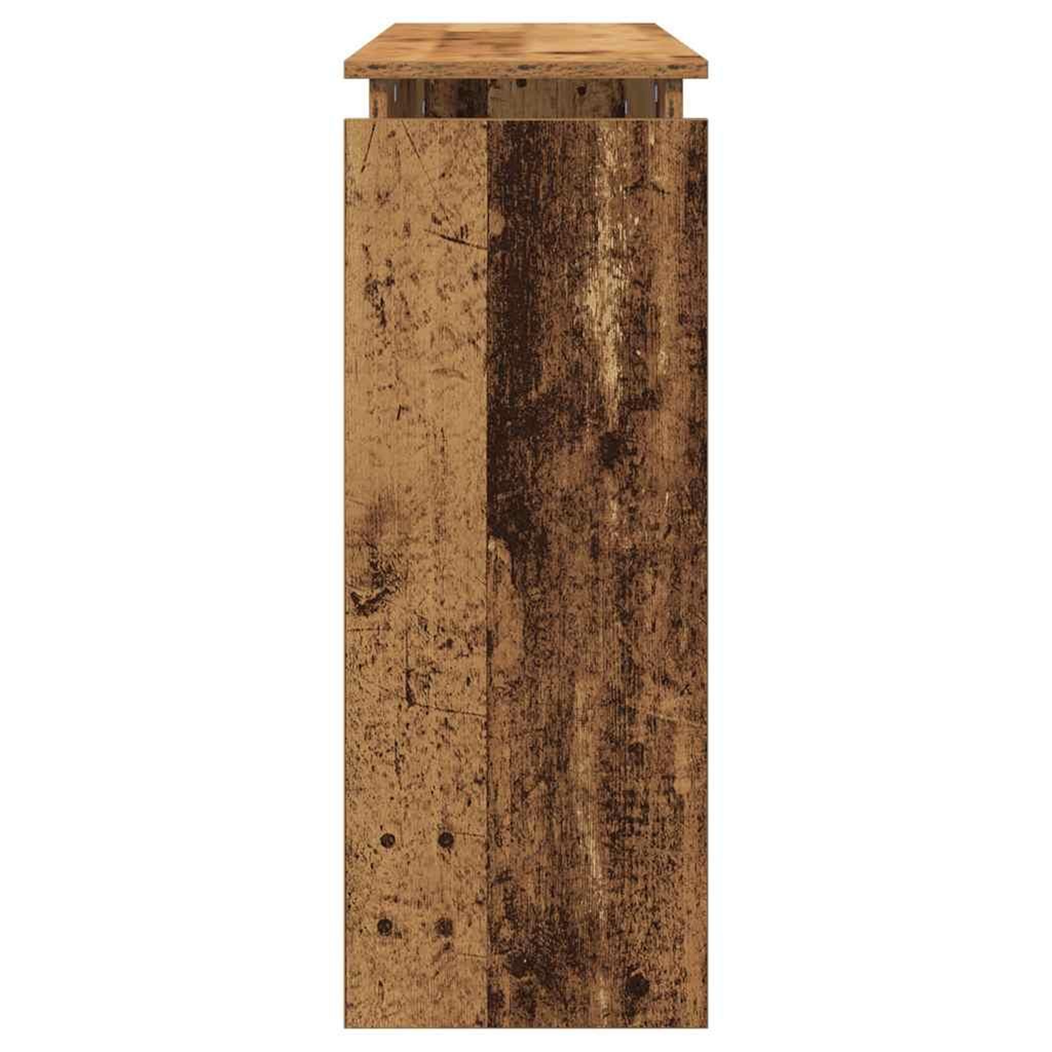 Voir la diapositive 5 : VIDAXL Table console vieux bois 80x30x102 cm bois d'ingenierie