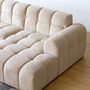 Voir la diapositive 6 : CONCEPT USINE Canapé d'angle 3 places nuage en velours beige SALFORD