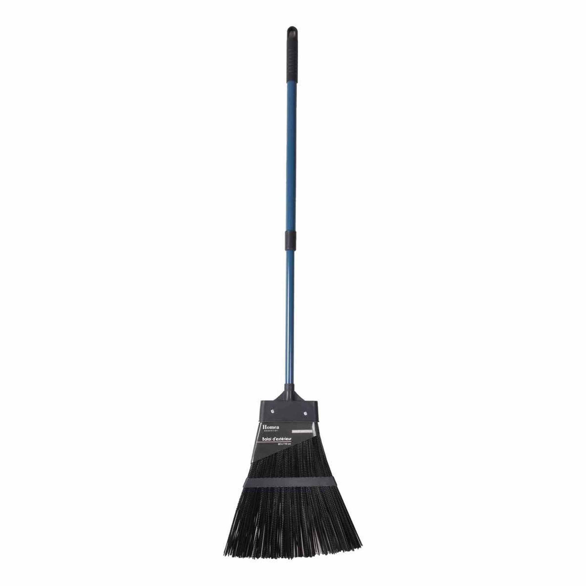 Voir la diapositive 2 : HOMEA Balai extérieur  manche télescopique  110cm bleu