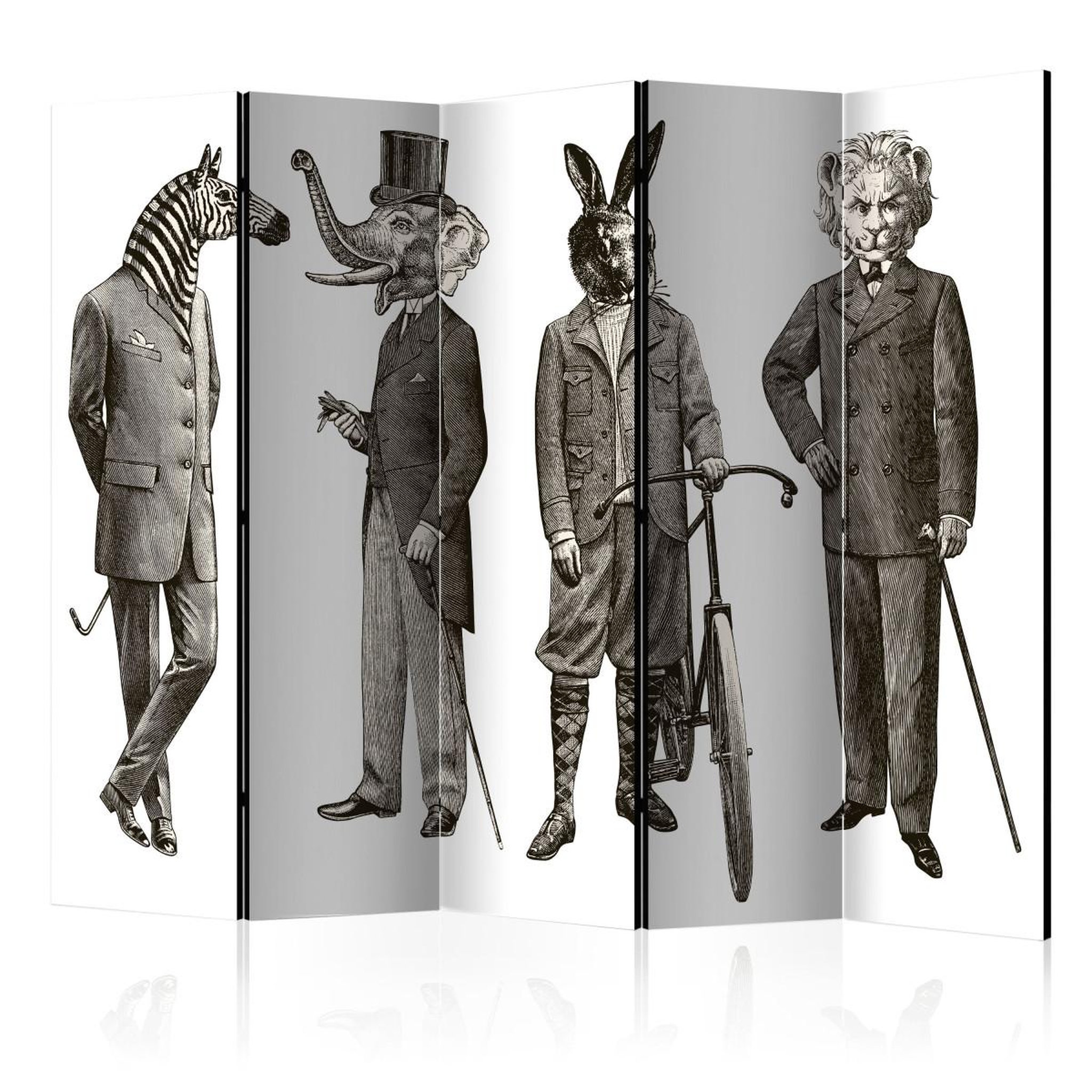 Paris Prix Paravent 5 volets  elegant zoo  172x225cm