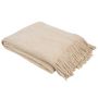 Voir la diapositive 2 : Paris Prix Plaid Chenille  Franges  120x150cm Beige
