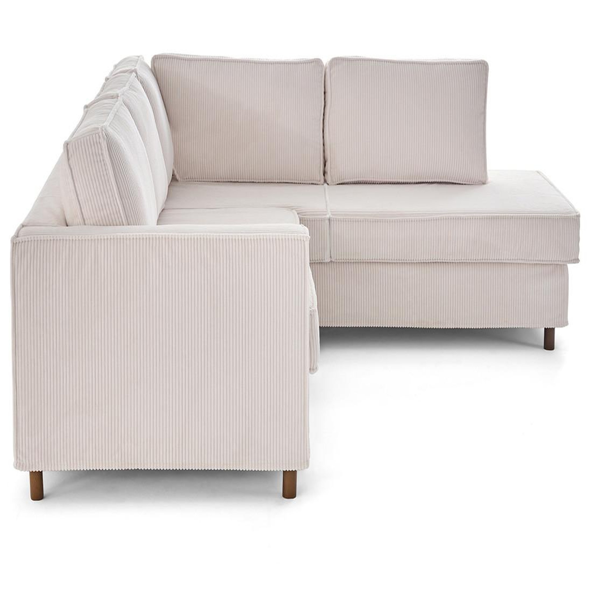 Voir la diapositive 5 : LISA DESIGN Jake - canapé déhoussable d'angle droit 5 places en velours côtelé