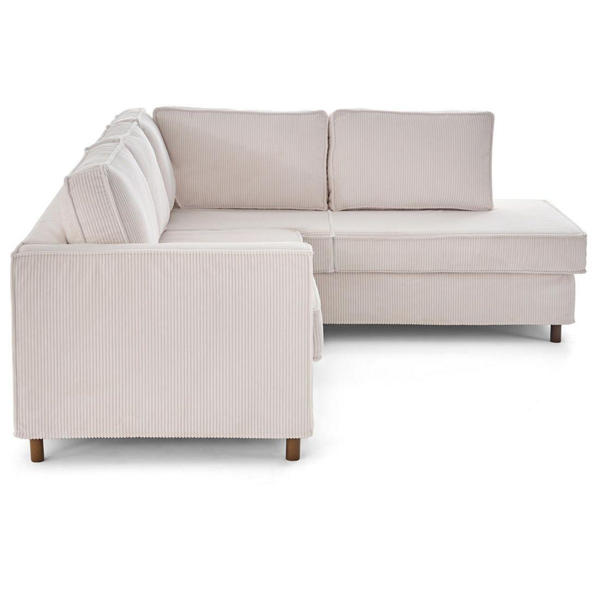 LISA DESIGN Jake - canapé déhoussable d'angle droit 5 places en velours côtelé