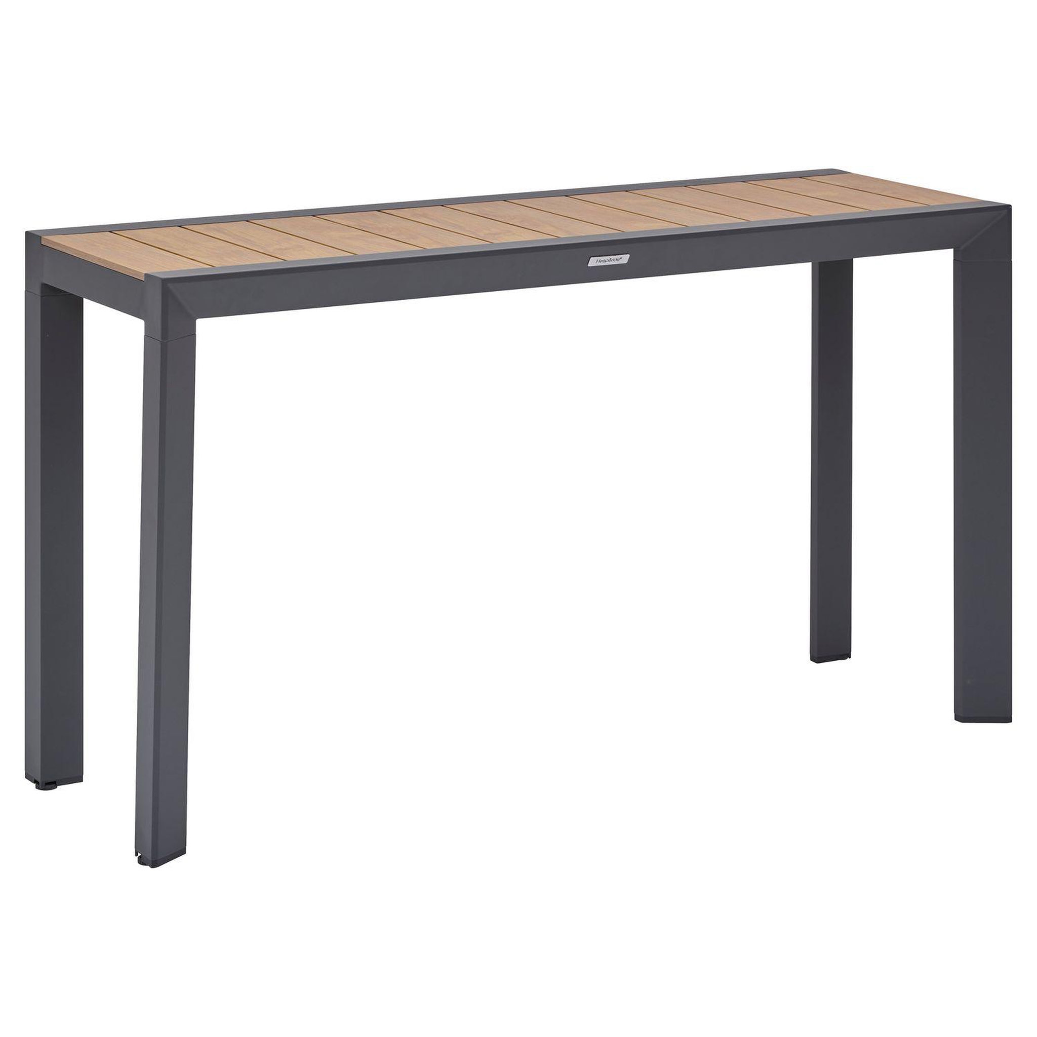 HESPERIDE Console de jardin en aluminium effet bois evasion. Coloris disponibles : Beige, Gris