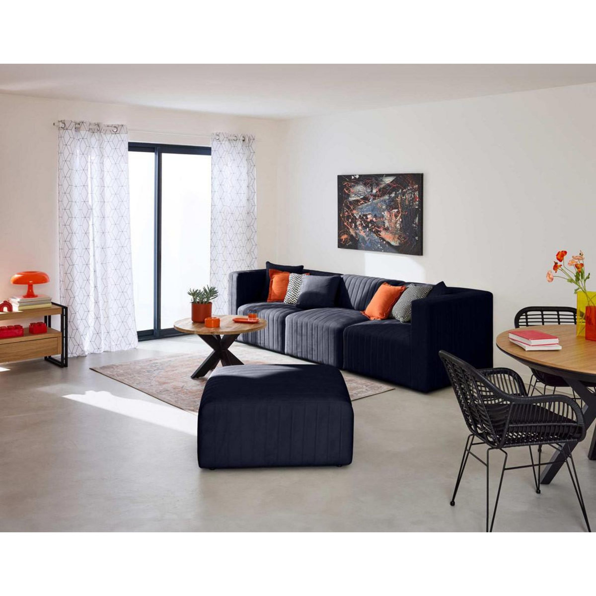 LISA DESIGN Nova - canapé modulable 3 places - en velours