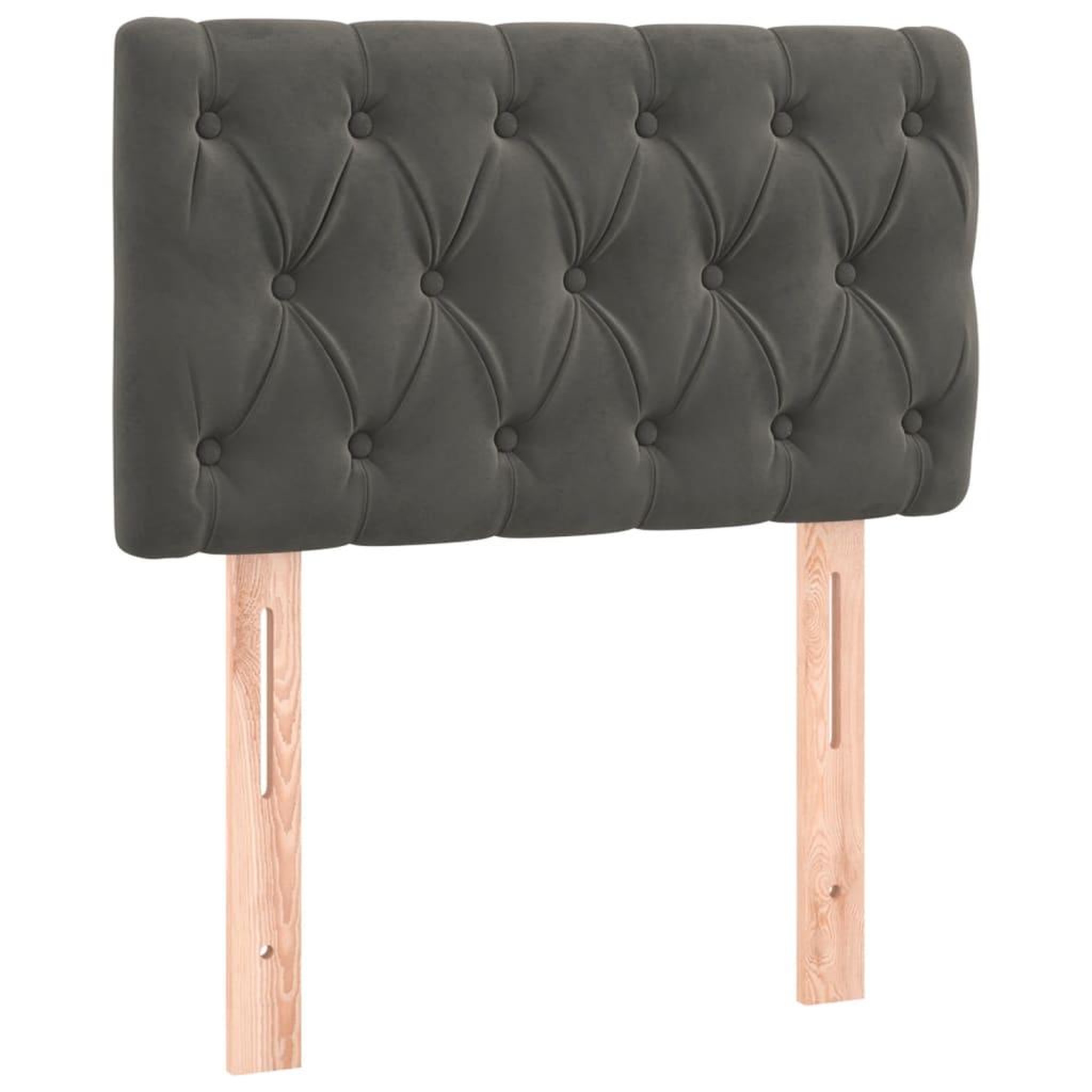 Voir la diapositive 4 : VIDAXL Tete de lit a LED Gris fonce 80x7x78/88 cm Velours