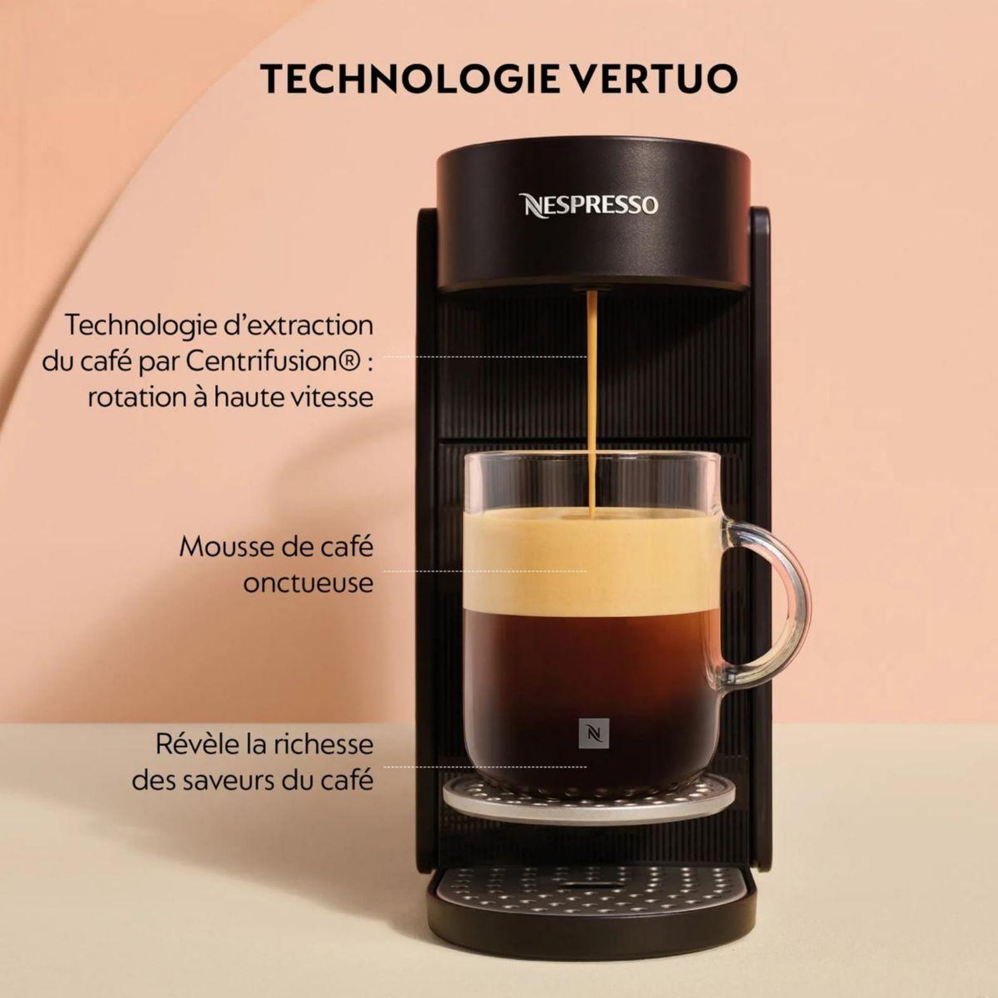 Voir la diapositive 2 : KRUPS Cafetière à dosettes machine à capsules Vertuo Up noir YY5859FD