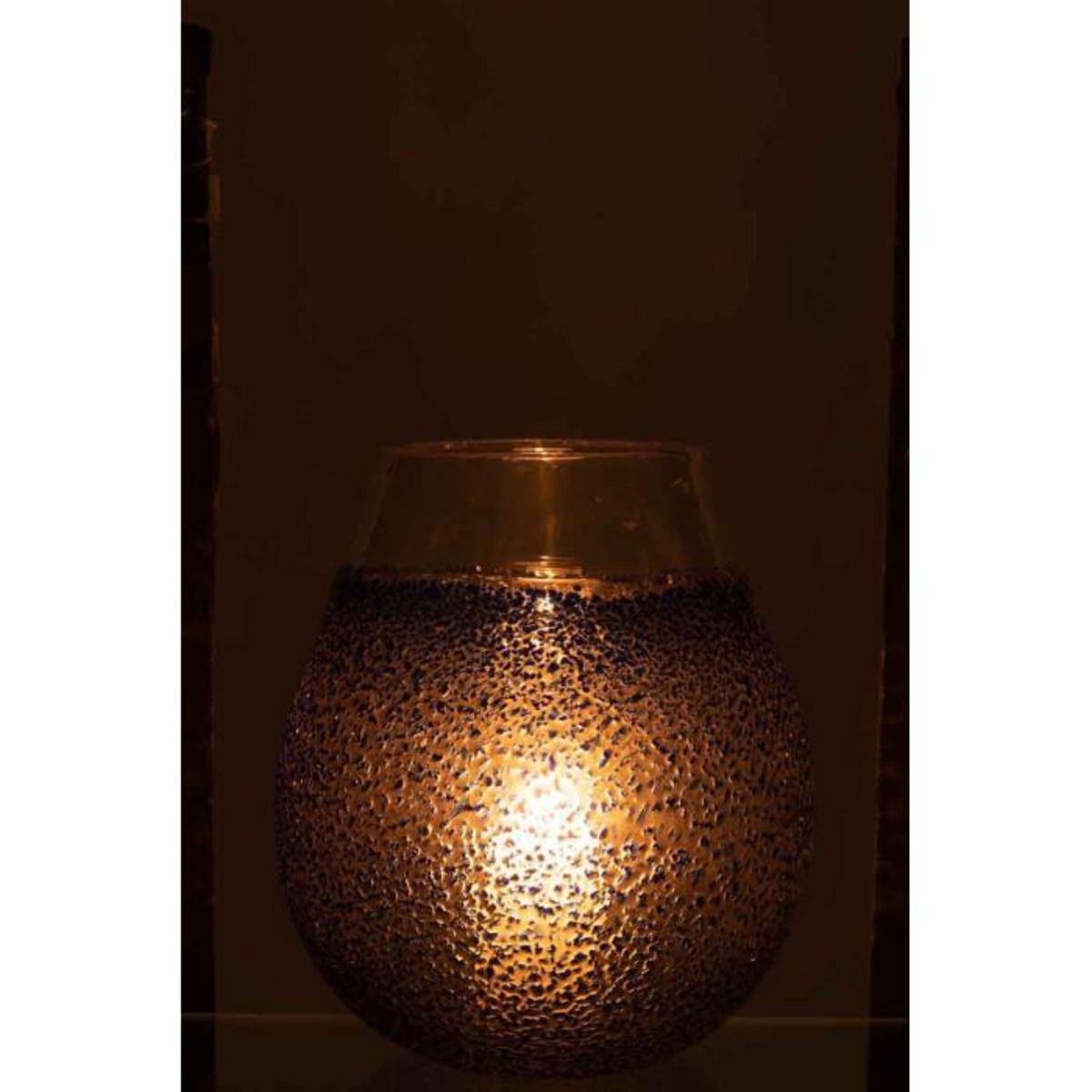 Paris Prix Photophore Design en Verre  Santorini  25cm Bleu