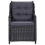 Voir la diapositive 3 : VIDAXL Chaises de jardin lot de 2 avec coussins Resine tressee Noir