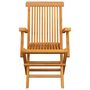 Voir la diapositive 3 : VIDAXL Chaises pliables de jardin lot de 4 Bois de teck solide