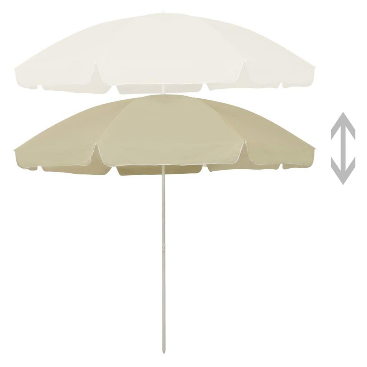 VIDAXL Parasol de plage jaune sable 300 cm