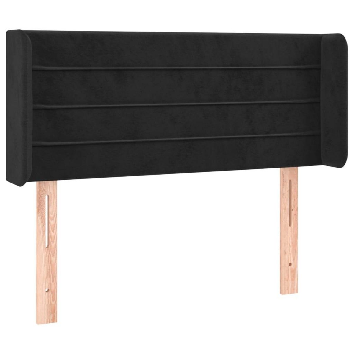 VIDAXL Tete de lit avec oreilles Noir 93x16x78/88 cm Velours