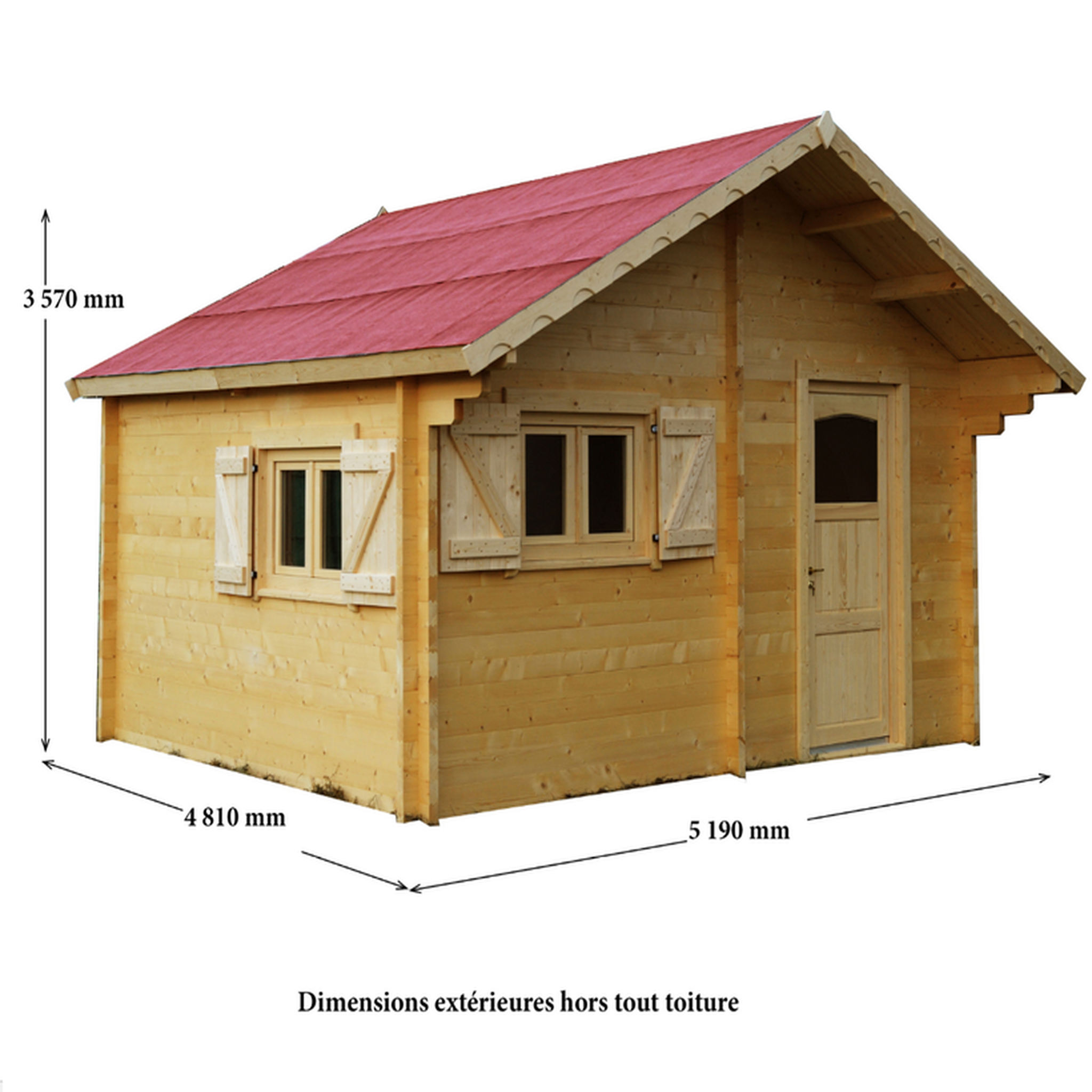 Voir la diapositive 3 : Hisense Abri de jardin  24.96 m2 bois naturel - cz 5040.02