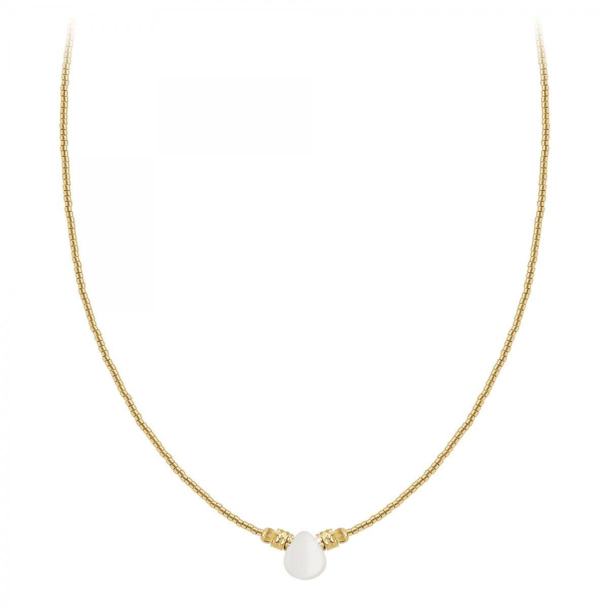 Voir la diapositive 3 : SC BOHEME Collier SC Bohème orné d'une pierre de lune blanche