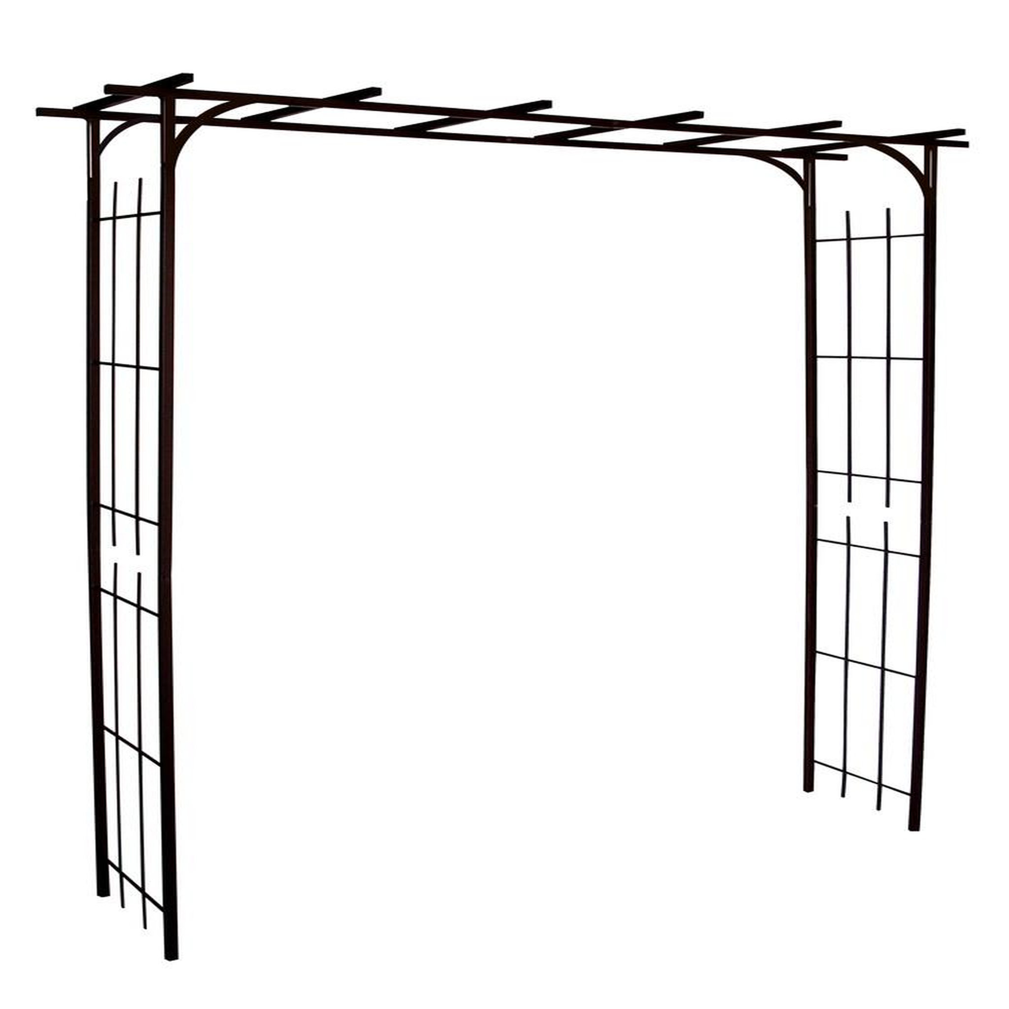 CENTRALE BRICO Pergola tube CAR20 fer vieilli - 187x40x198 cm - Acier époxy
