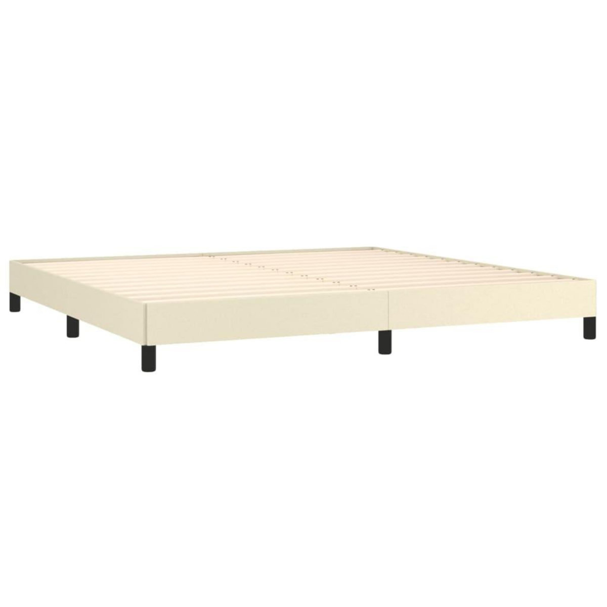 VIDAXL Cadre de lit sans matelas creme 200x200 cm similicuir