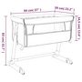 Voir la diapositive 6 : VIDAXL Lit pour bebe avec matelas Rouge Tissu de lin