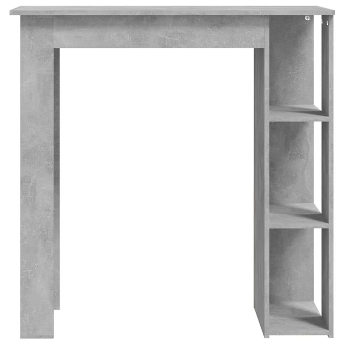 VIDAXL Table de bar avec etagere Gris beton Bois d'ingenierie